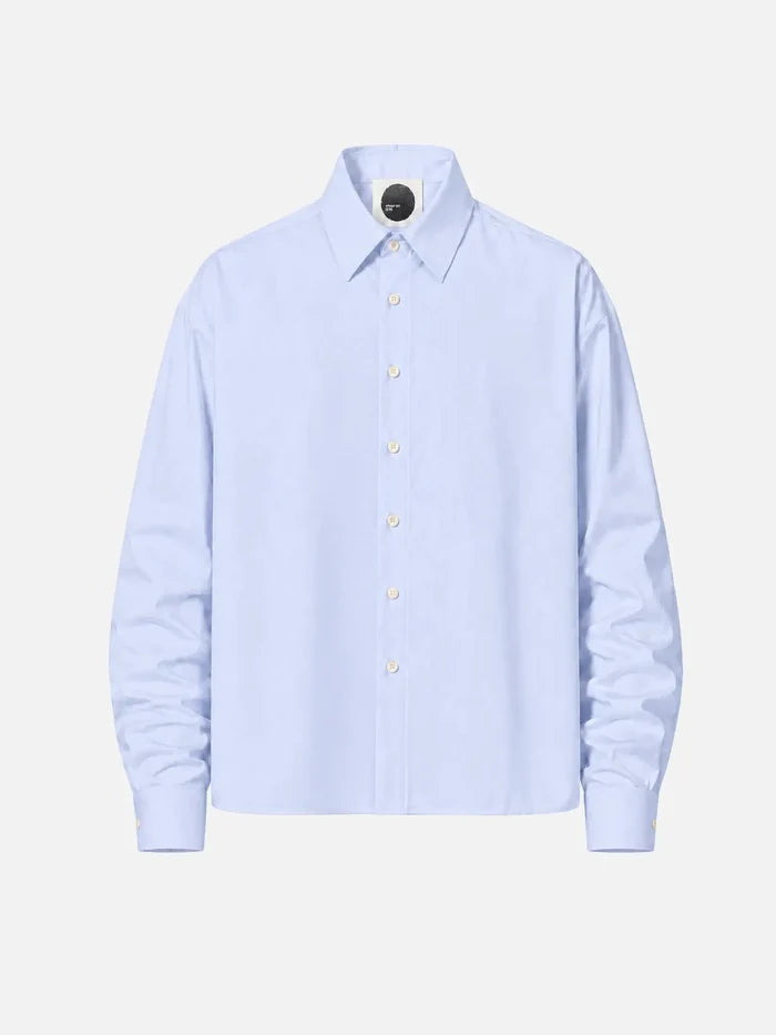 shopi go Meguro Regular Shirt - Light Blue – Light Blue, ön görünüm