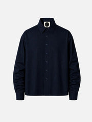 shopi go Meguro Regular Shirt - Navy – Navy, ön görünüm