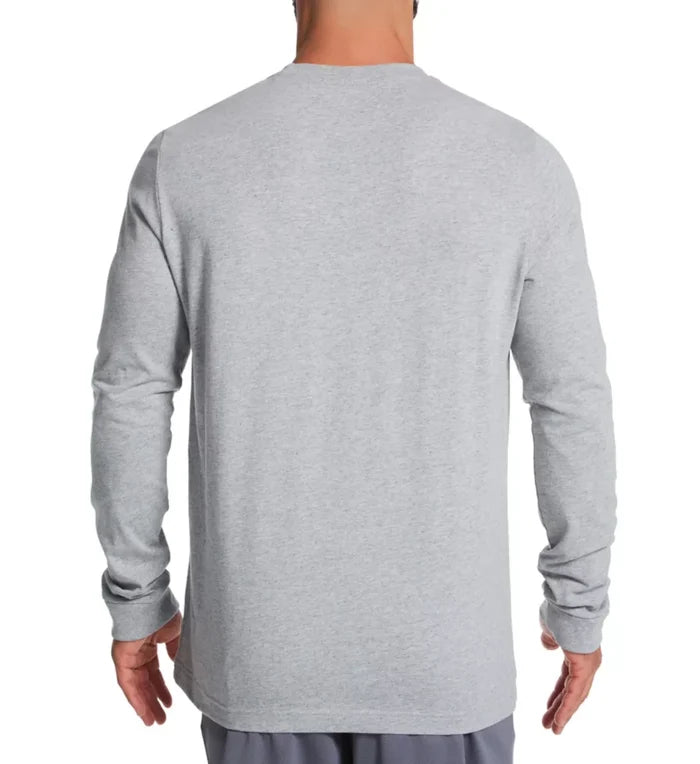 Adidas Men's Amplifier Regular Fit Cotton T-Shirt EK0193 LS Grey