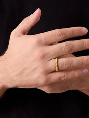 ATOLYEWOLF Mesh Ring in Gold - Earrings YÜZÜK