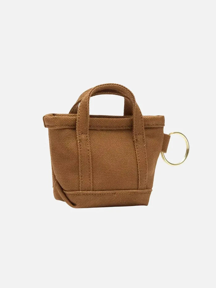 CARHARTT WIP Mini Tote Bag Keychain - Hamilton Brown - Uncategorized ANAHTARLIK