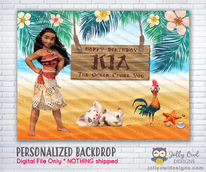 Moana Party Backdrop