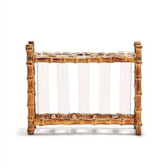 Natural Bamboo Vase with 5 Glass Tubes - The Preppy Bunny