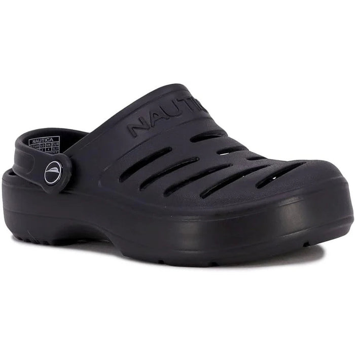 Nautica Men’s River Edge Clogs Black Slip-On Shoes – KM3395