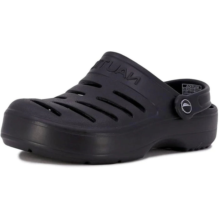 Nautica Men’s River Edge Clogs Black Slip-On Shoes – KM3395