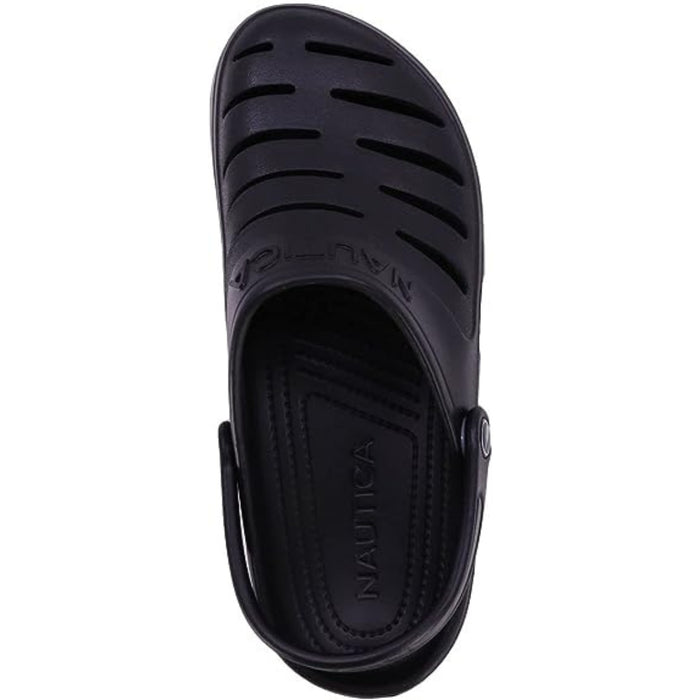 Nautica Men’s River Edge Clogs Black Slip-On Shoes – KM3395