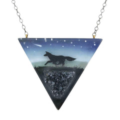 Necklace - Druzy Fox (Brass) by Fernworks