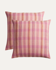 Nicolette Linen Euro Pillowcase Pair | Poudre