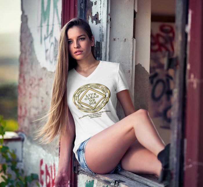 No Matter What Club Gold dtg V-Neck Tee