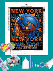 New York NBA Dripping Ball Diamond Painting