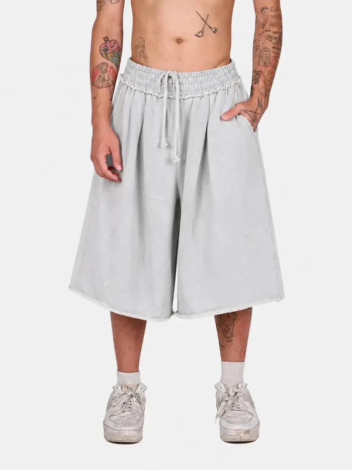 SHOPI GO Ohara Bermuda Shorts - Melange Grey – ön görünüm