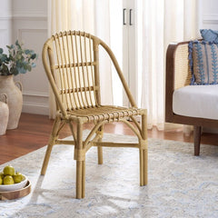 Oksana Woven Rattan Accent Chair in Natural