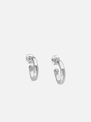 JEWELS FOR JOY Orbis Hoops – gümüş, önden görünüm