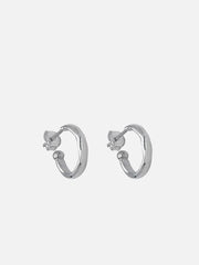 JEWELS FOR JOY Orbis Hoops – gümüş, yan görünüm