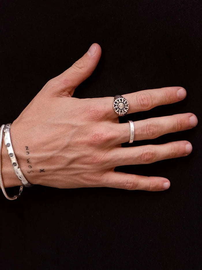 TWOJEYS Organic Sun Ring - Silver - Rings YÜZÜK