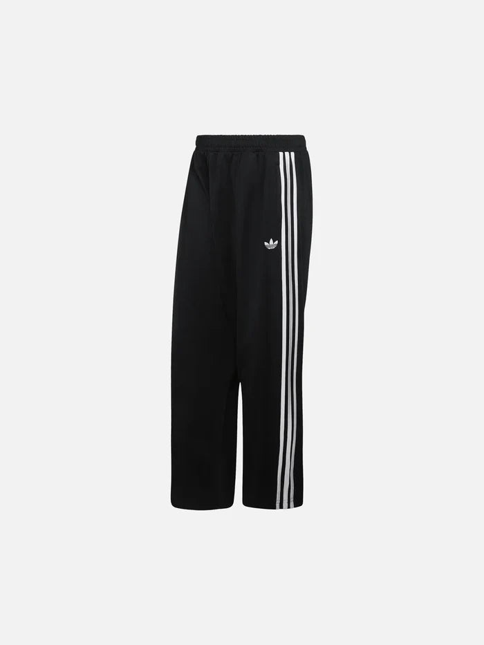 ADIDAS ORIGINALS OS Wide-Leg Track Pants – siyah, yan görünüm, beyaz üç çizgi