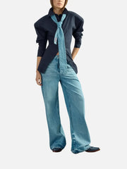 EX DE RUE Padded Pleated Merlot Shirt – merlot, önden görünüm