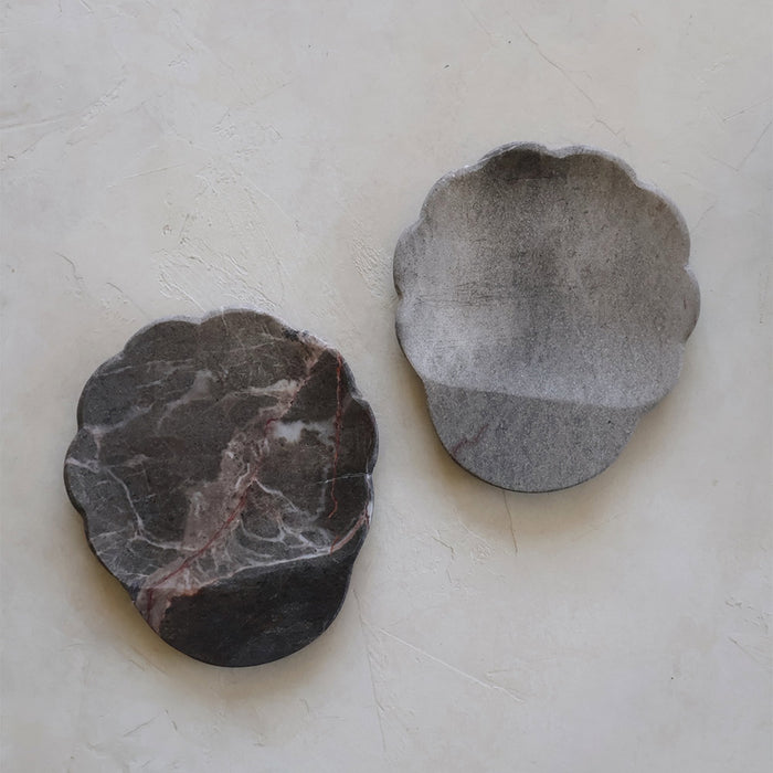 Petal Marble Spoon Rest - Grey