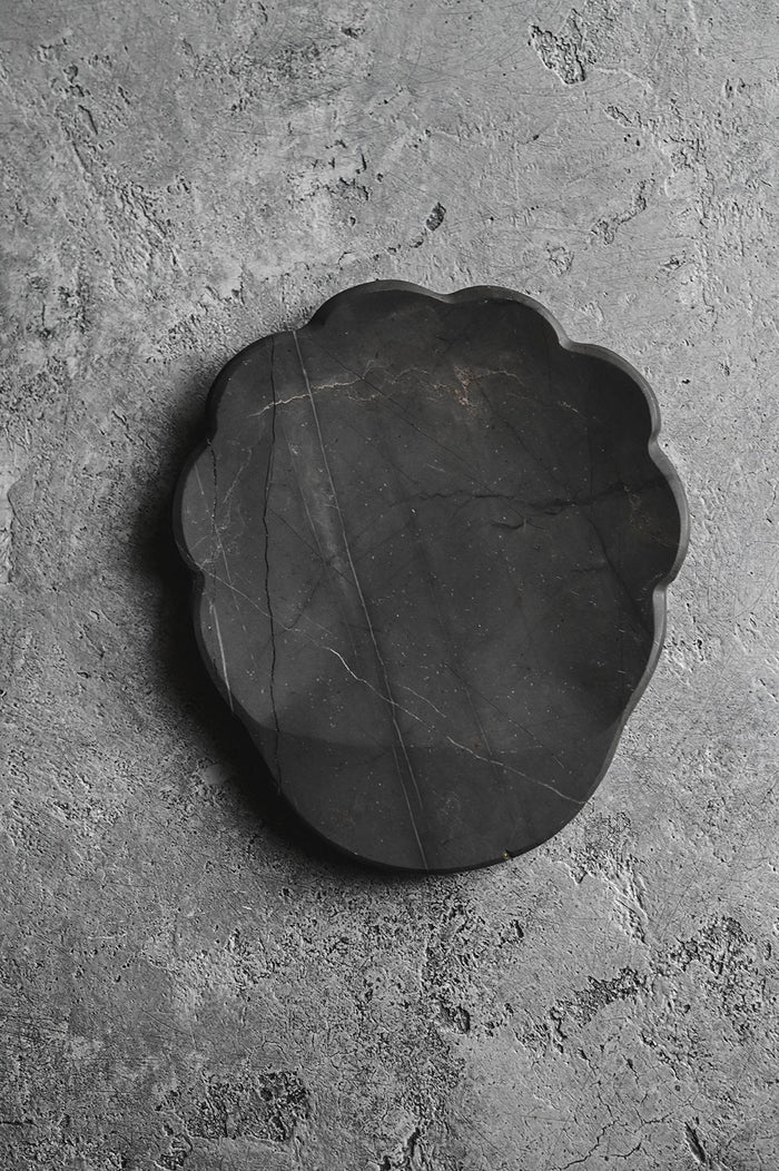 Petal Marble Spoon Rest - Grey