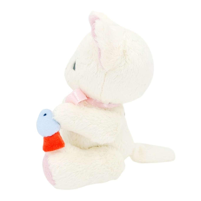 Plush - White Cat with Fish by Frank and Bubby