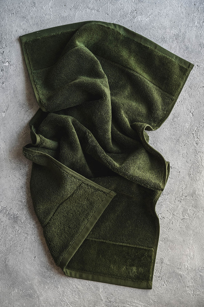 Plush Turkish Towel - Evergreen