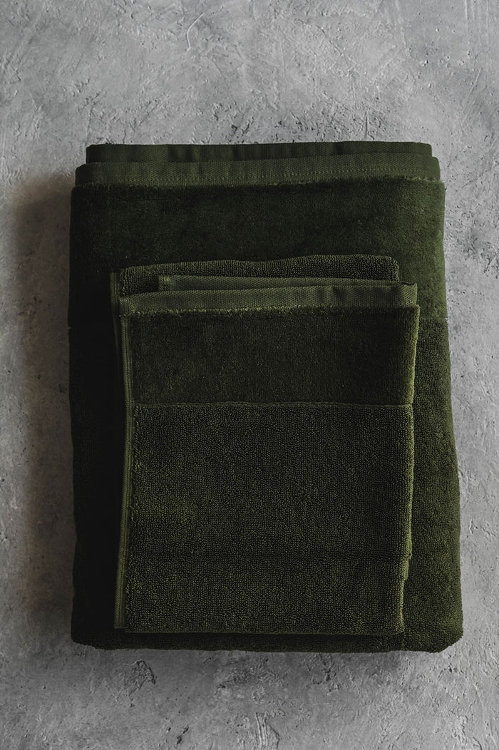 Plush Turkish Towel - Evergreen