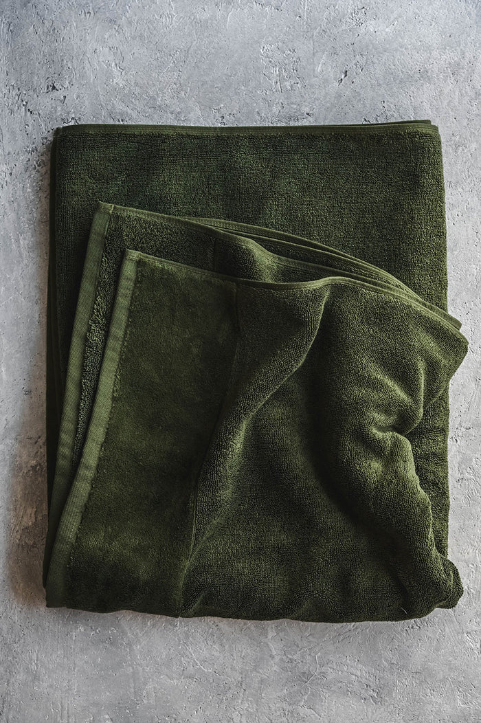 Plush Turkish Towel - Evergreen