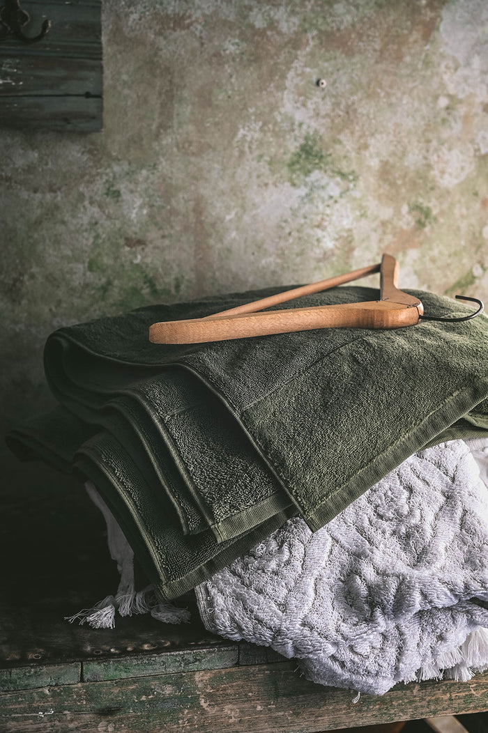 Plush Turkish Towel - Evergreen