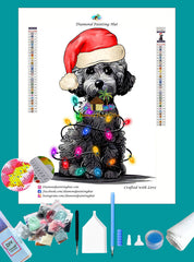Poodle Christmas Diamond Painting