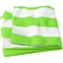 no-logo Port Authority Cabana Stripe Beach Towel-Regular-Port Authority-Bright Lime-1 Size-Thread Logic