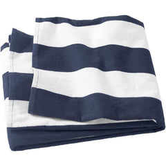 no-logo Port Authority Cabana Stripe Beach Towel-Regular-Port Authority-Navy-1 Size-Thread Logic