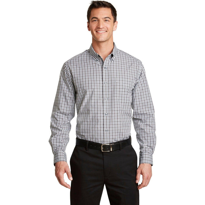 no-logo Port Authority Long Sleeve Gingham Easy Care Shirt-Regular-Port Authority-Thread Logic