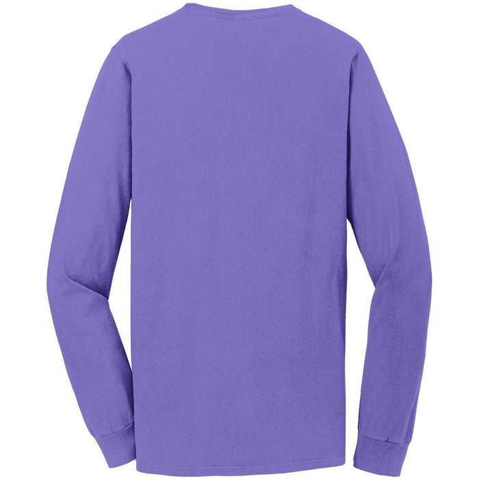 no-logo Port & Company Beach Wash Garment-Dyed Long Sleeve Pocket Tee-Regular-Port & Company-Thread Logic