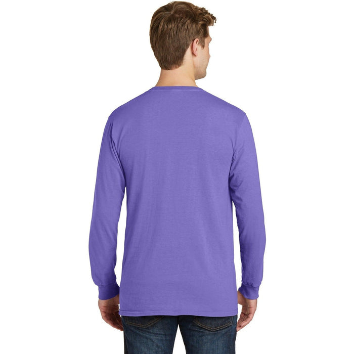 no-logo Port & Company Beach Wash Garment-Dyed Long Sleeve Pocket Tee-Regular-Port & Company-Thread Logic