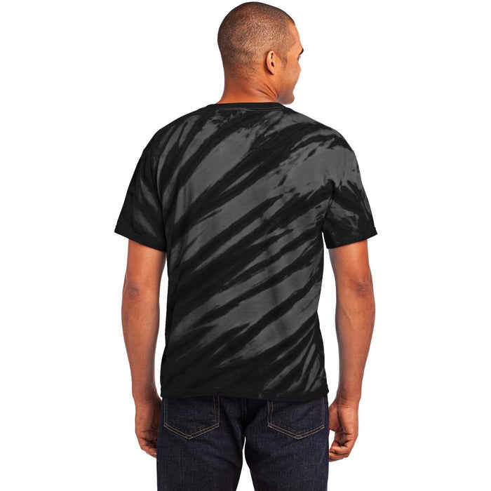 no-logo Port & Company Tiger Stripe Tie-Dye Tee-Regular-Port & Company-Thread Logic
