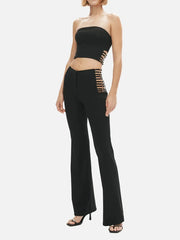 KHÉLA Power Trip Pants - Black - Trousers PANTOLON
