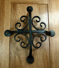 Premium Fishtail Scroll Speakeasy Grills (Window Grilles) - 10" x 12" - Wild West Hardware
