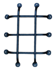 Premium Flat tip Speakeasy Grille  - Size: 12" x 16"  5 Bars, Black Powder Coat finish - Wild West Hardware