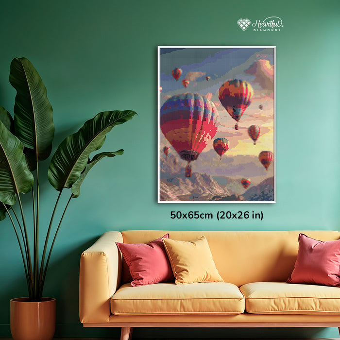 Rainbow Skies Adventure Diamond Painting Kit-50x65cm (20x26 in)-Heartful Diamonds