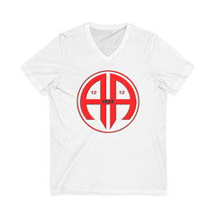 Red AA Logo AA V-Neck Tee