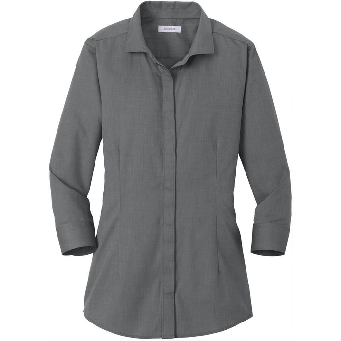Red House Ladies 3/4-Sleeve Nailhead Non-Iron Shirt