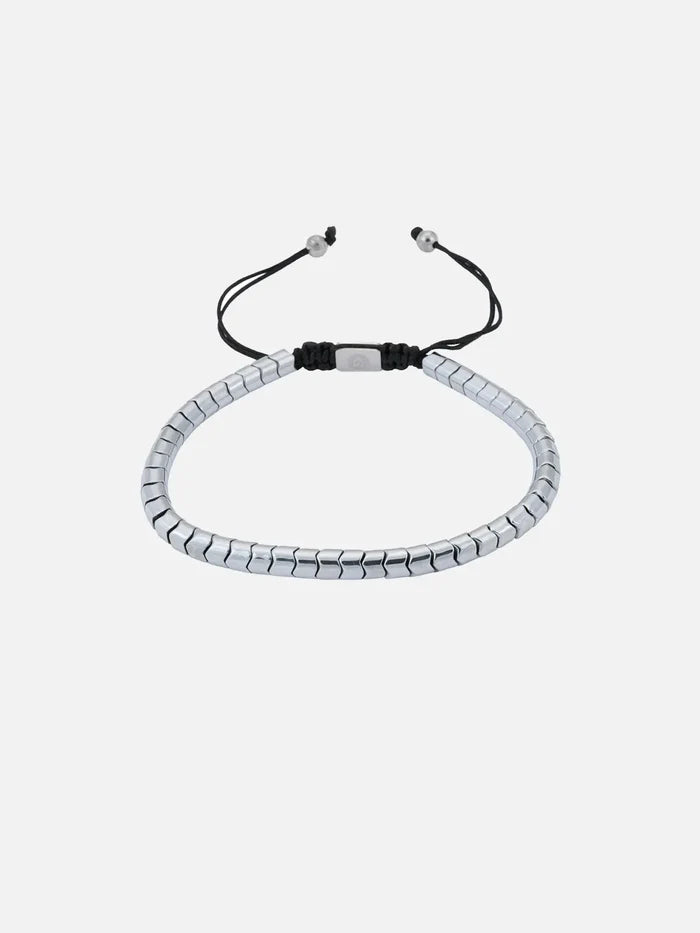 ATOLYEWOLF Rolo Hematite Bracelet in Silver - Bracelets BİLEKLİK