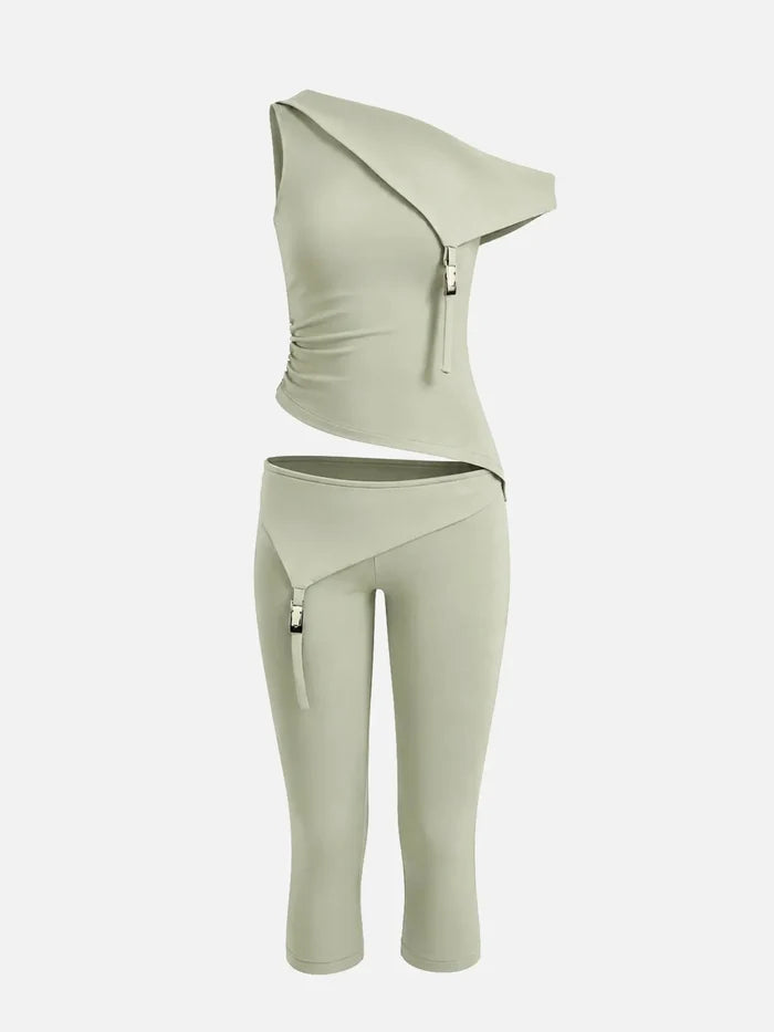 SLOWBURN Romy Set – sage green, yandan görünüm
