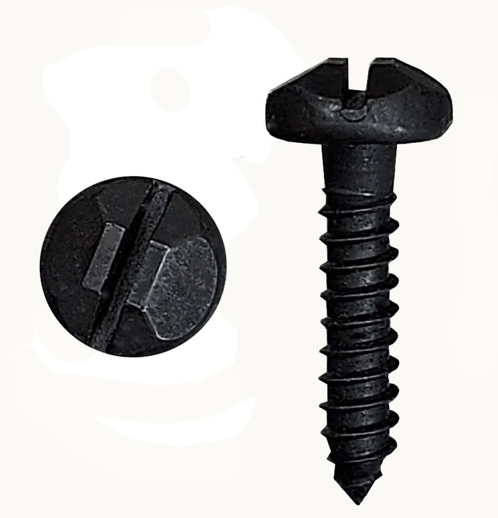 Rustic Screw #12 x 1" - Black phosphate finish - Top View - Wild West Hardware