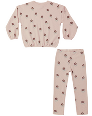 Rylee + Cru Spongey Knit Set in Petal Daisy