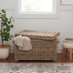 Salim Wicker Storage Basket in Gray