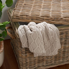 Salim Wicker Storage Basket in Gray