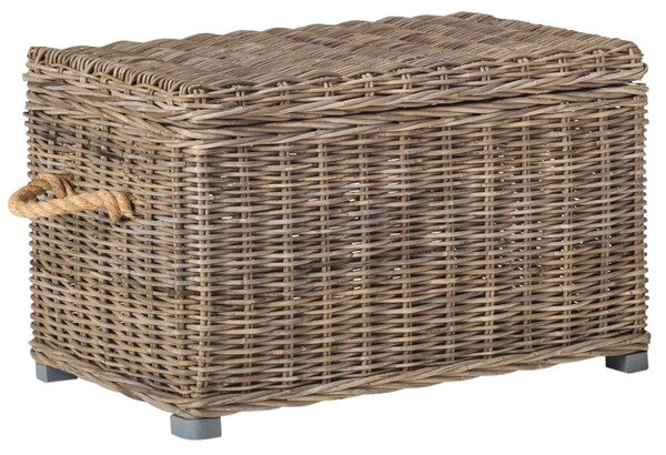 Salim Wicker Storage Basket in Gray