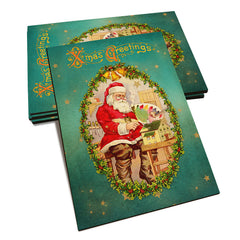 Santa Wreath - Holiday - Classic Edge Classic Edge Postcard (5pk // $2.80ea)