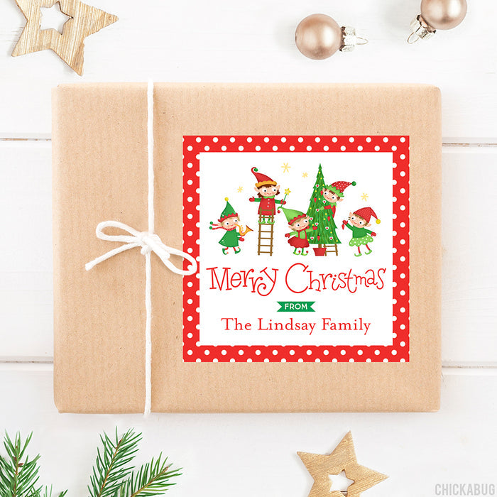 Santa's Elves Christmas Gift Labels